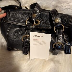 Coach Black Leather Women's Bag